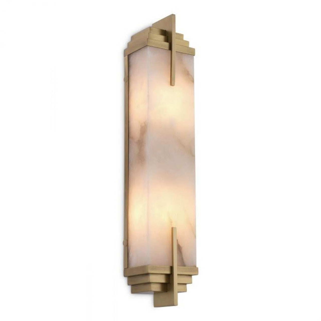 Harman Wall Sconce, 2-Light, Antique Brass, Alabaster, 4.13"W (116601UL YV0J041YMX)