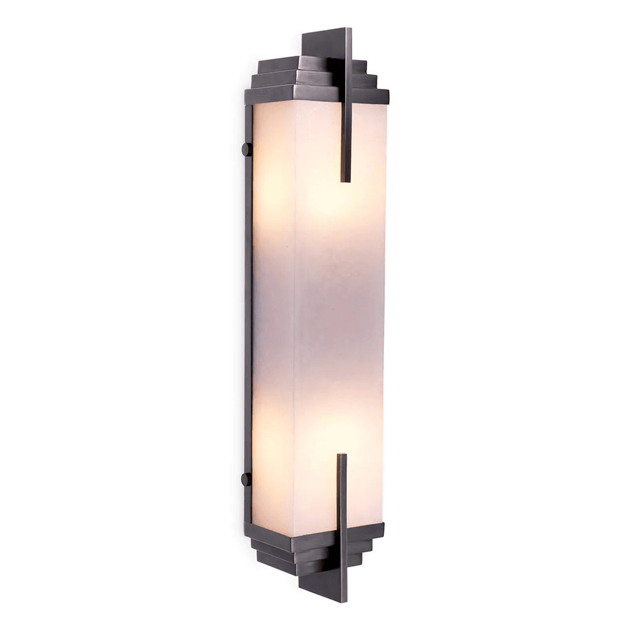 Harman Wall Sconce, 2-Light, Bronze, Alabaster, 4.13"W (116314UL YV0J041YMY)