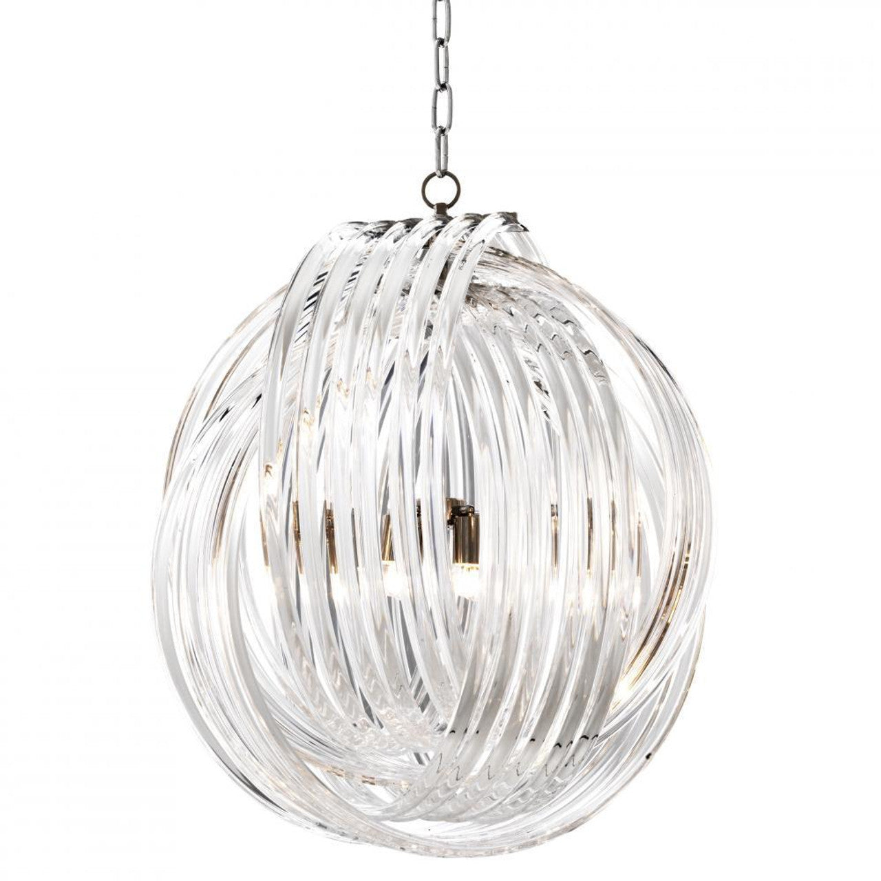 Marco Polo Pendant, 4-Light, Large, Clear Acrylic, Nickel, 27.56"W (109841UL YV0J03YV00)