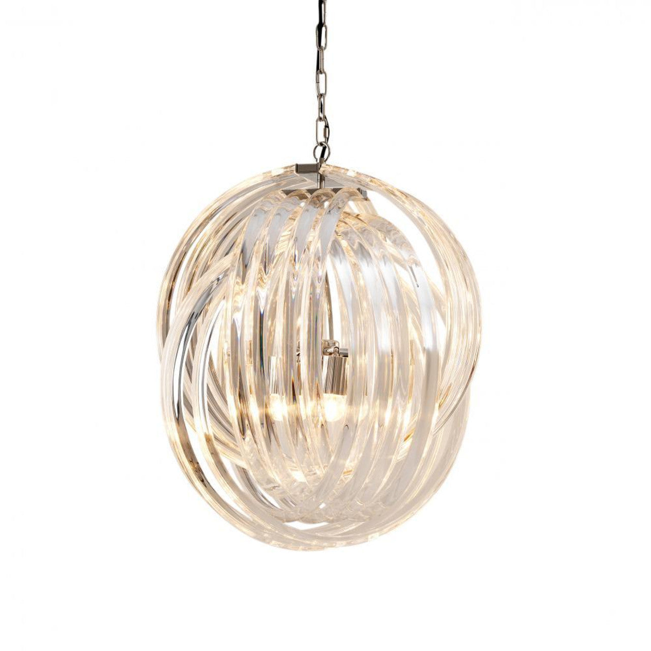 Marco Polo Pendant, 4-Light, Medium, Clear Acrylic, Nickel, 19.69"W (109570UL YV0J03YUZZ)