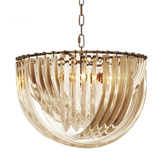 Murano Pendant, 4-Light, Large, Champagne, Antique Brass, 19.69"W (111903UL YV0J03YV06)