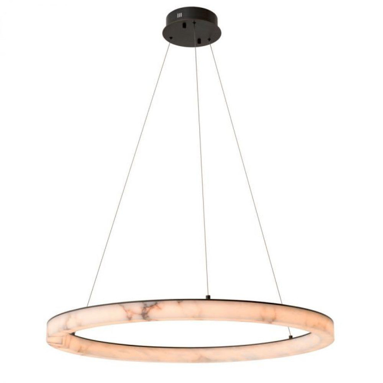 Sankt Chandelier, 1-Light, Large, LED Integrated, Alabaster, Bronze, 39.37"W (117048UL YV0J03YV0M)