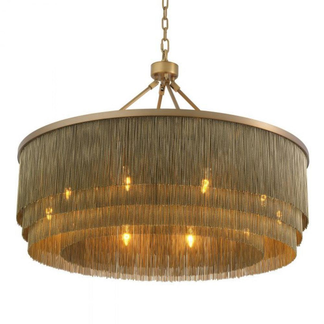 Tissot Chandelier, 10-Light, Large, Antique Brass, 35.43"W (115911UL YV0J03YV0Z)