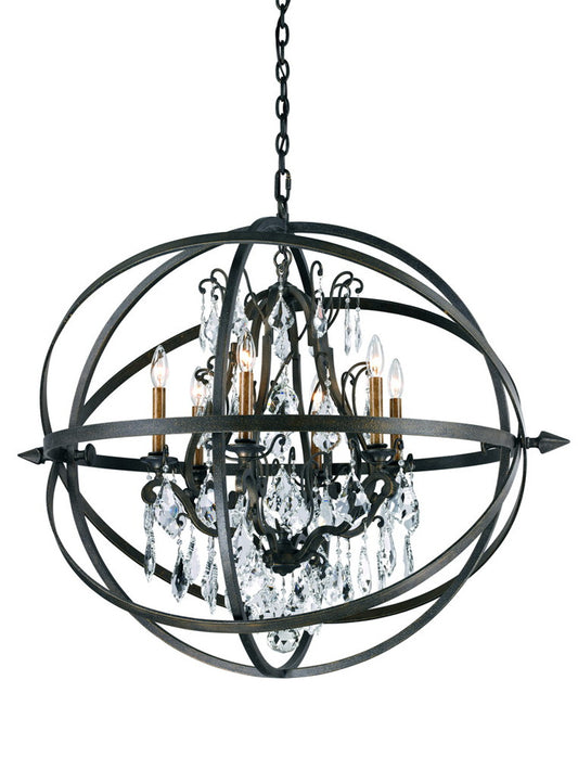 Byron Chandelier, 6-Light, Vintage Bronze, Clear Shade, Large, 32.5"W (F2997 J8RG)