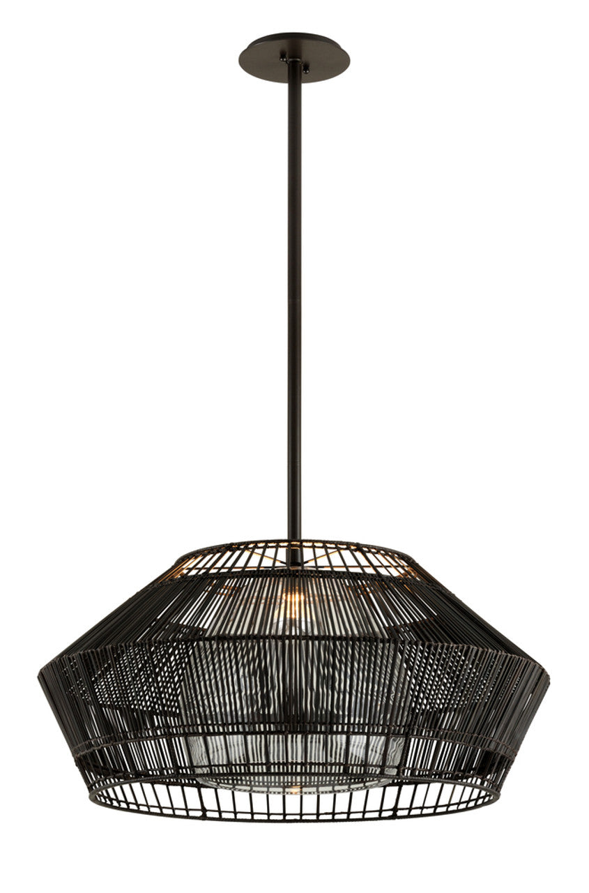 Hunters Point Pendant, 1-Light, Brown, Espresso, Dark Espresso Shade, 36"W (F6725 Q95Y)