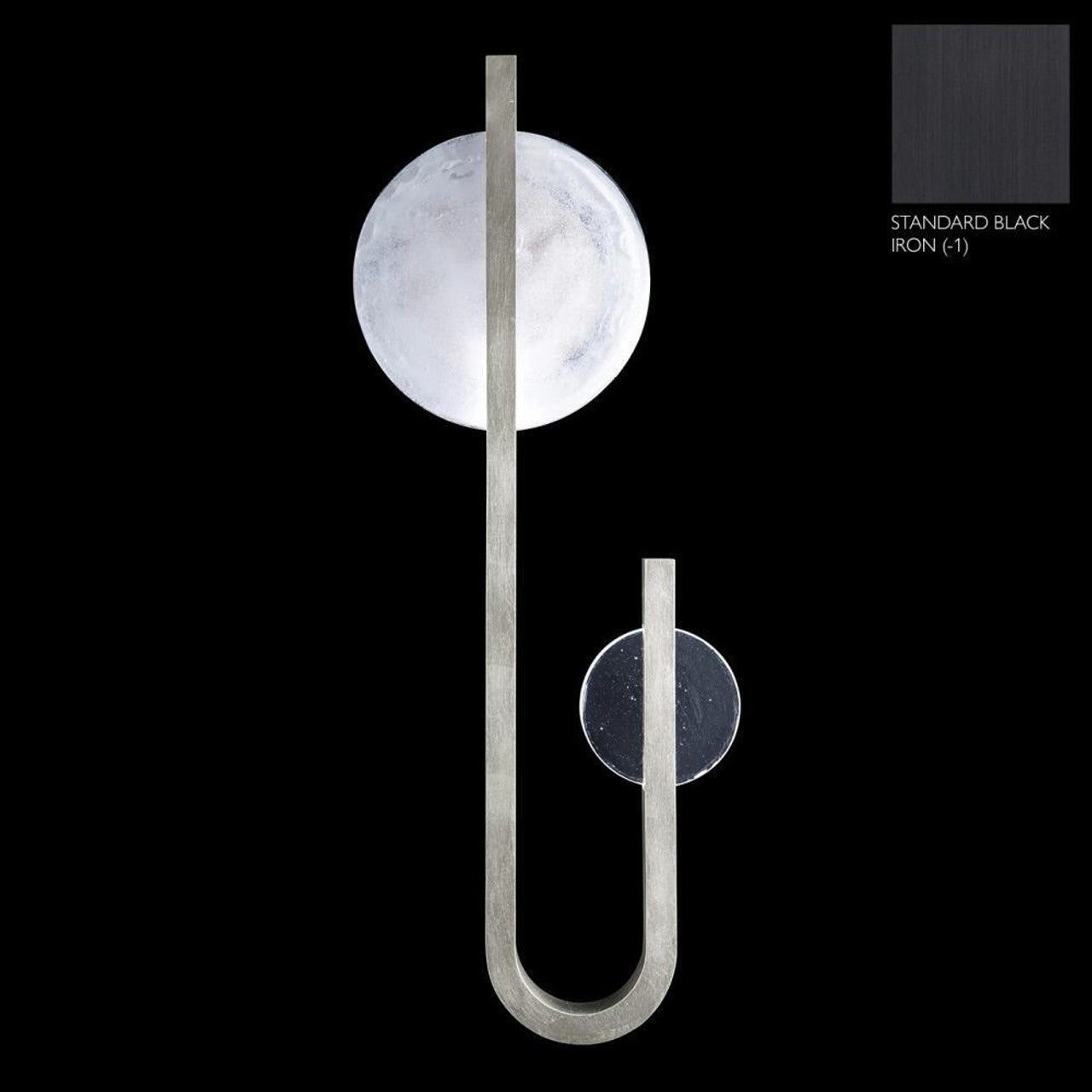 Selene Sconce, 2-Light, LED, Black, Clear & White Glass, 14.5"W (922950-1ST RHQF)