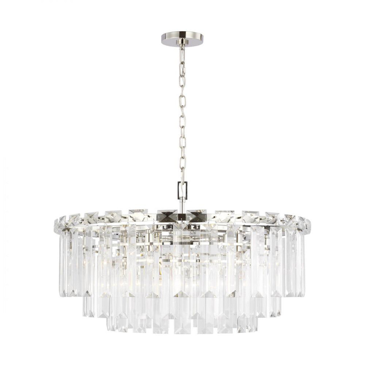 Arden Chandelier, 16-Light, Polished Nickel, 32.88"W (CC12716PN 706U1K4)