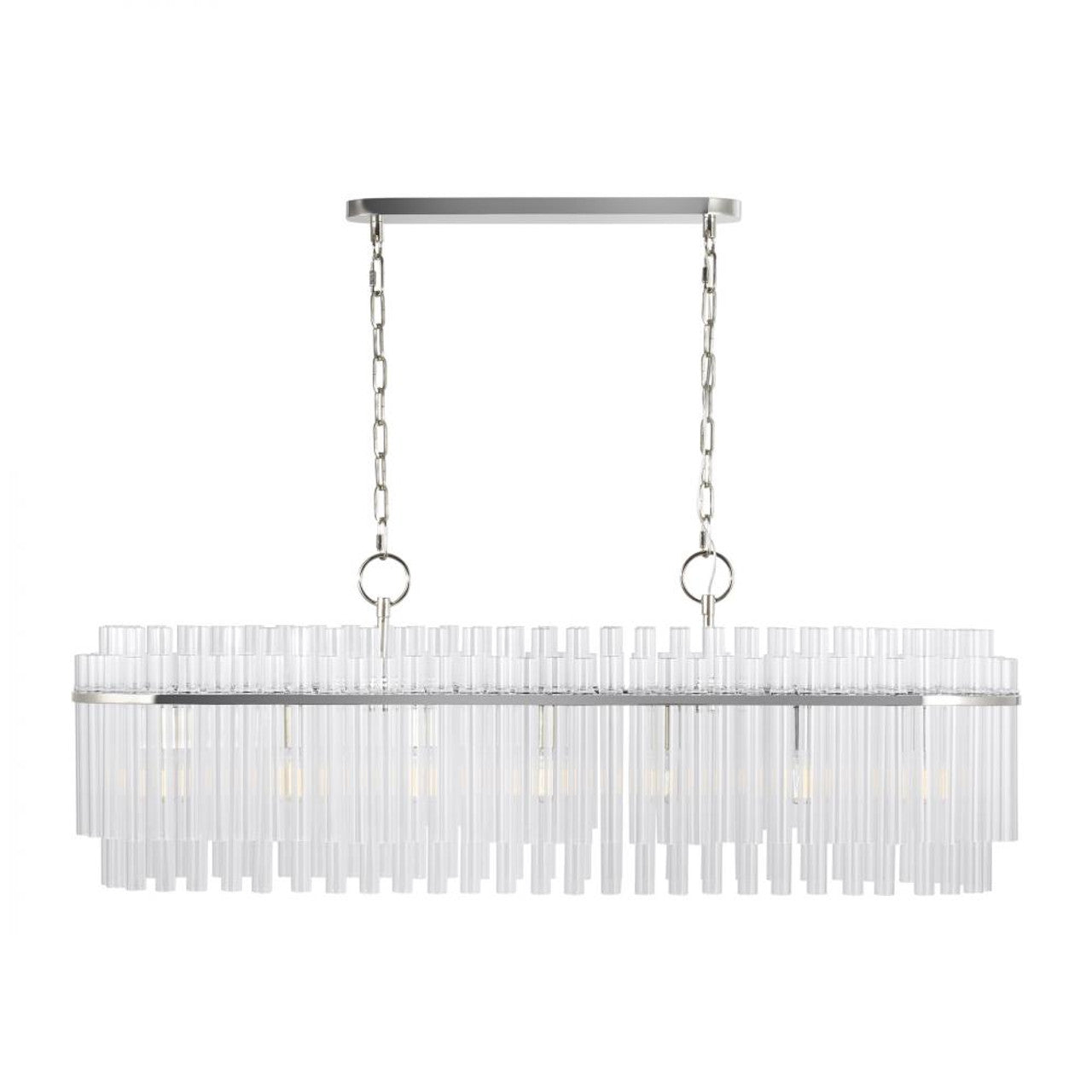 Beckett Linear Chandelier, 7-Light, Polished Nickel, 48"L (CC1307PN 706U1KA)