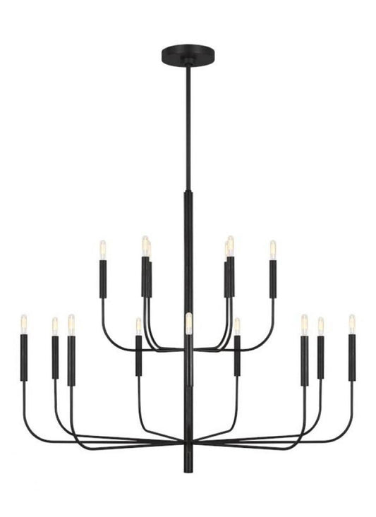 Brianna Chandelier, 15-Light, Aged Iron, 48.75"W (EC10015AI 706U3KA)