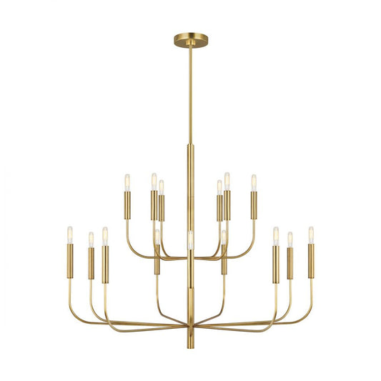 Brianna Chandelier, 15-Light, Burnished Brass, 48.75"W (EC10015BBS 706TXQ4)