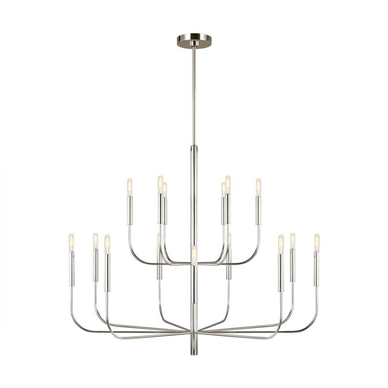 Brianna Chandelier, 15-Light, Polished Nickel, 48.75"W (EC10015PN 706TXQ5)