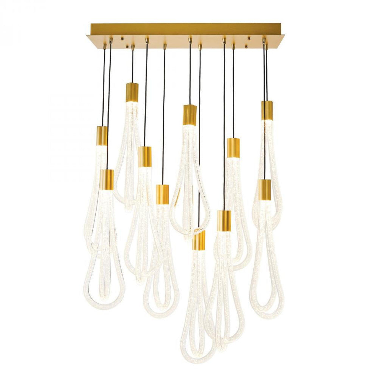 Layered Raindrop LED Chandelier