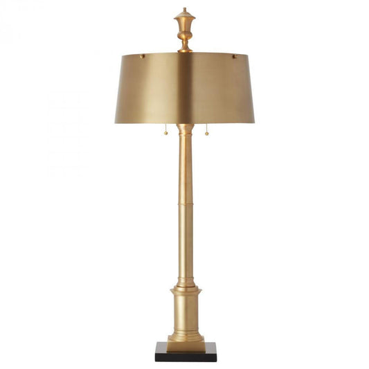 Library Antique Brass Table Lamp