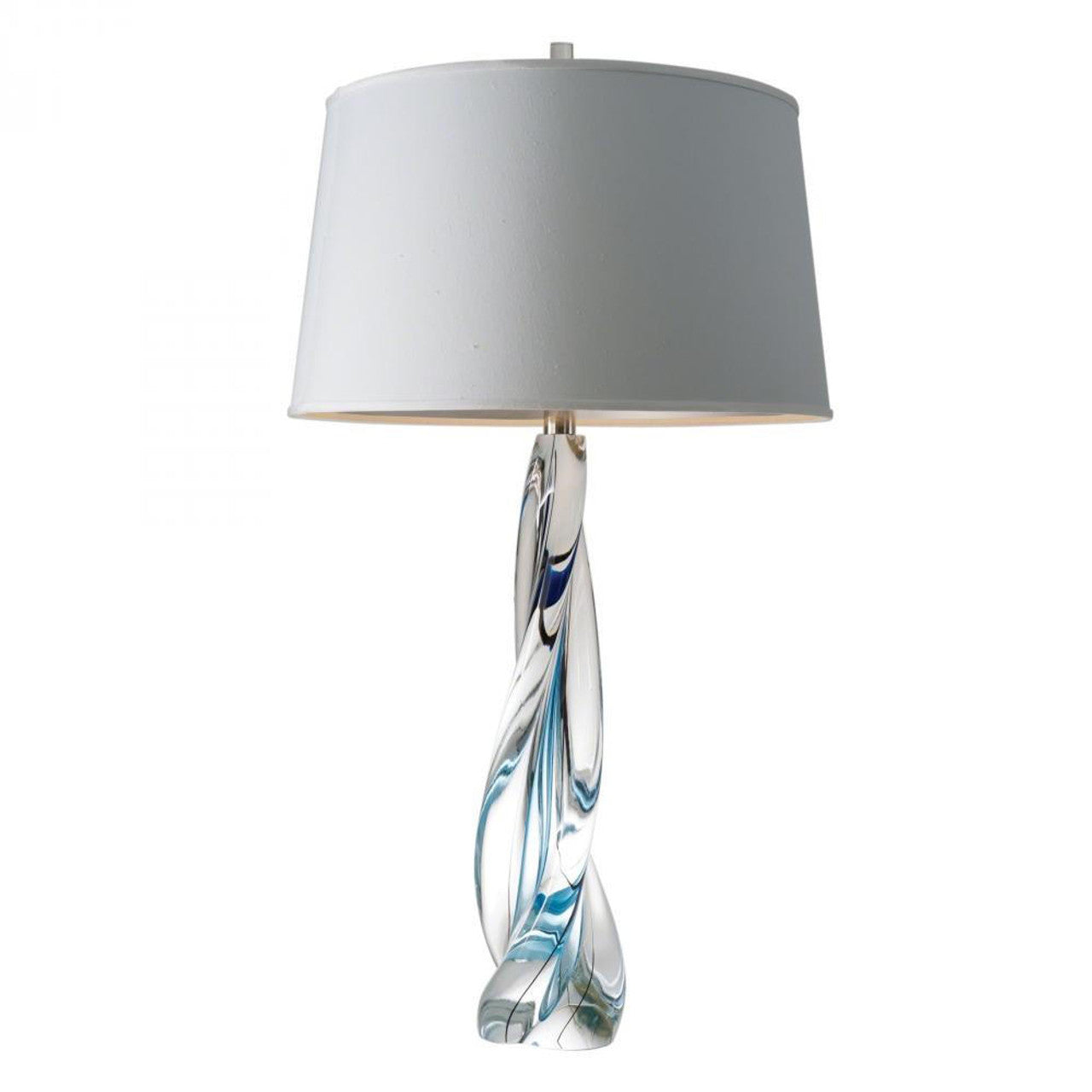 Ocean Twist Table Lamp with Silk Shade