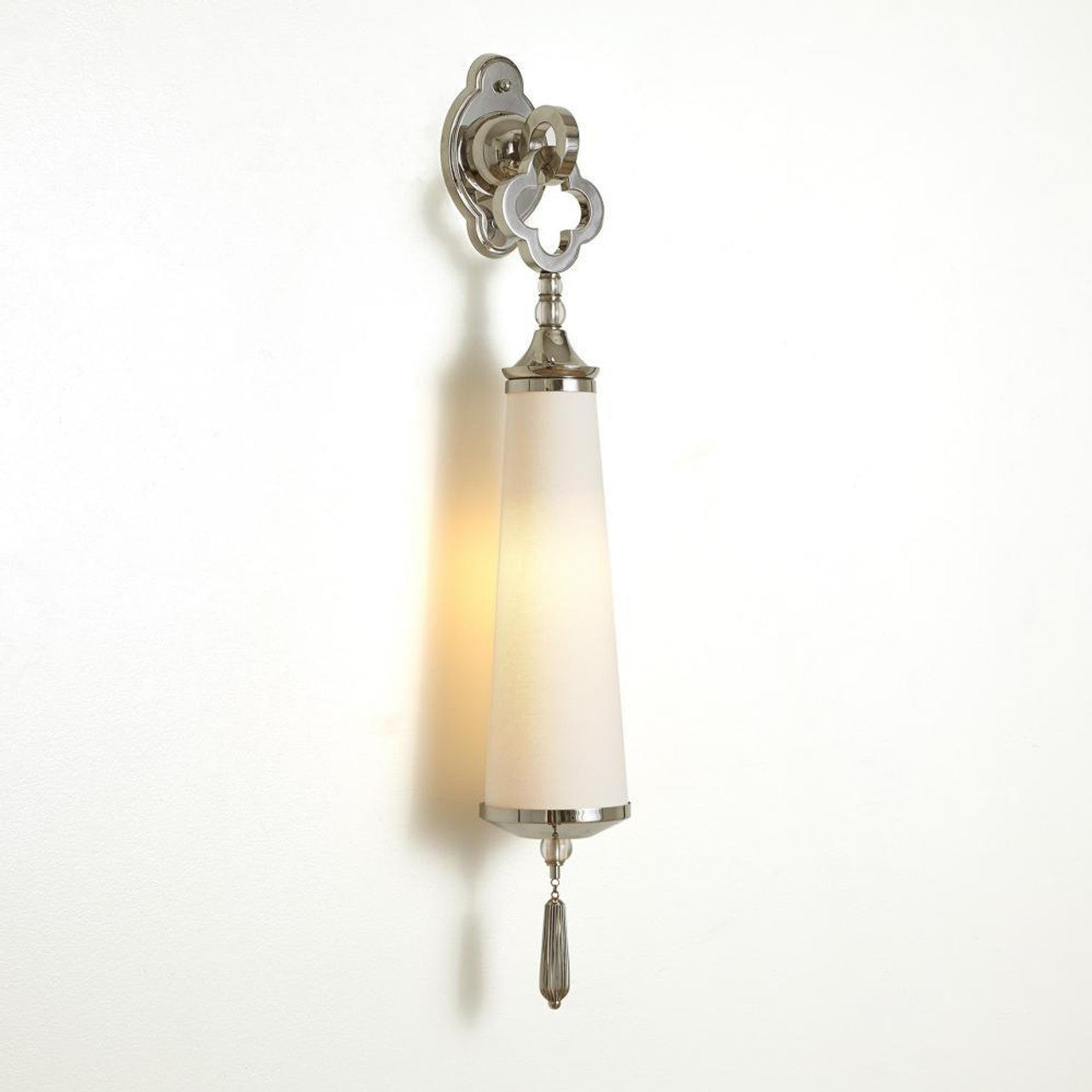 Quatrefoil Nickel Wall Sconce HW