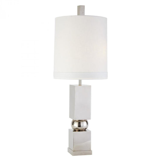 Squeeze Nickel Table Lamp