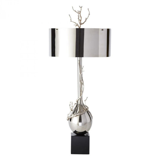 Twig Bulb Nickel Table Lamp