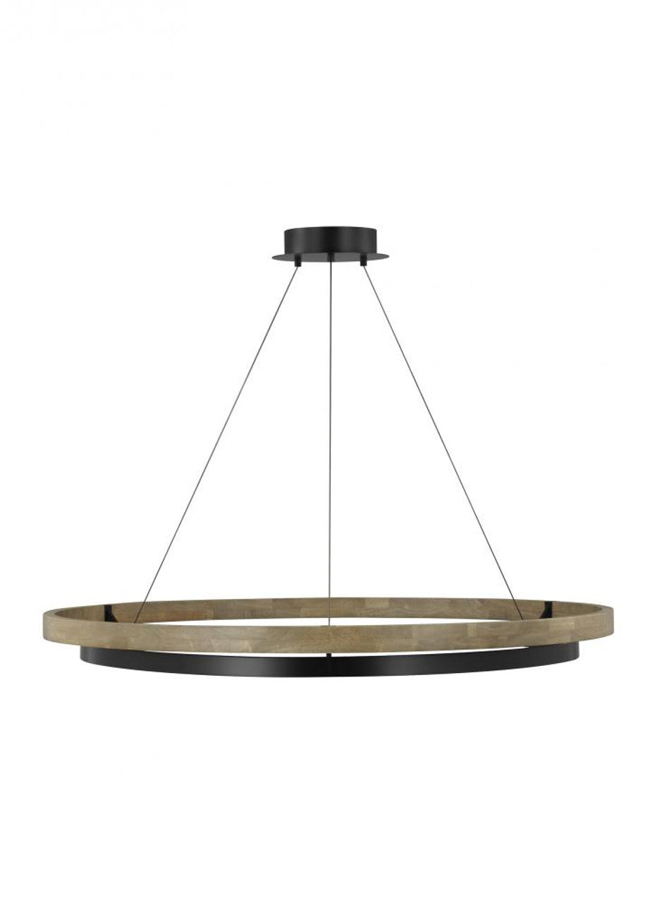 Grace Chandelier, LED, Black, Wood, 48"W (700GRC48BW-LED930 70PDJRJ)