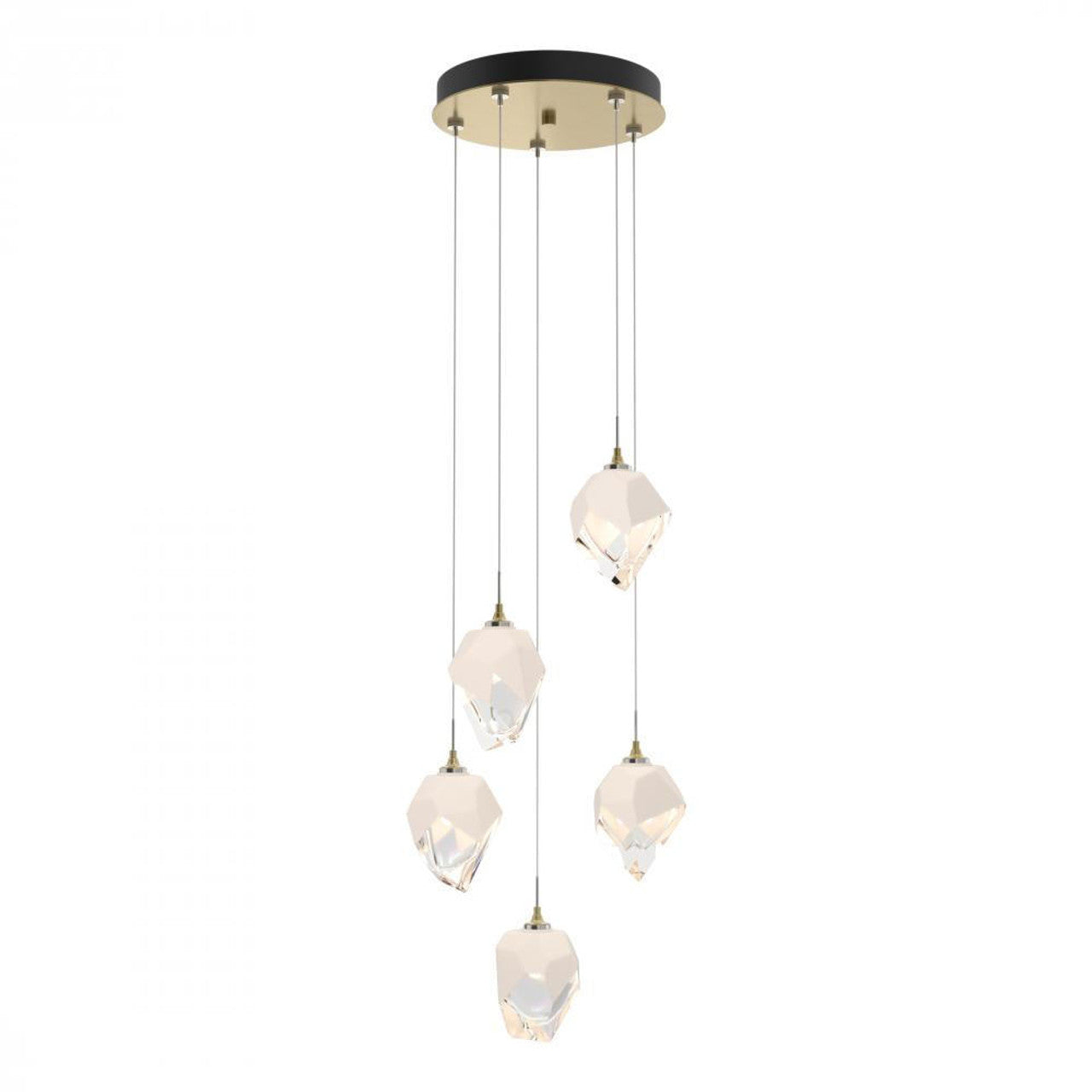 Chrysalis Pendant, 5-Light, Modern Brass, White Polished Crystal, 15.4"W (131137-SKT-STND-86-WP0754 5YZTG7)