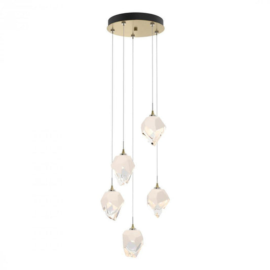 Chrysalis Pendant, 5-Light, Modern Brass, White Polished Crystal, 15.4"W (131137-SKT-STND-86-WP0754 5YZTG7)