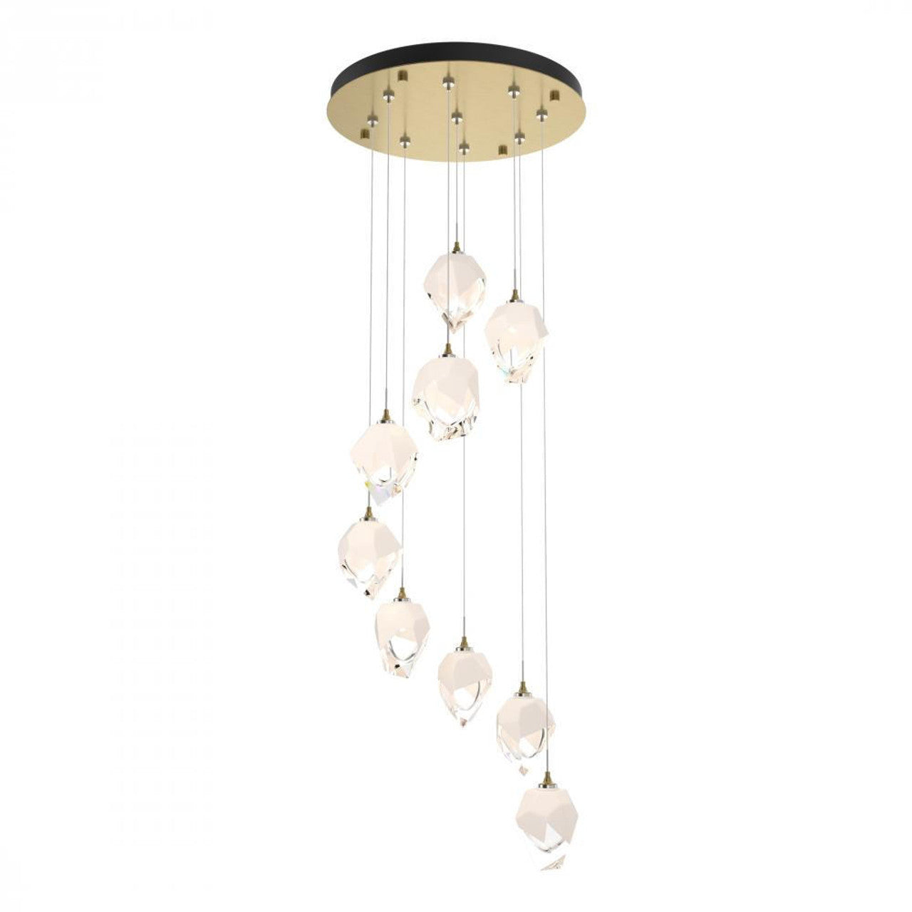 Chrysalis Pendant, 9-Light, Modern Brass, White Polished Crystal, 20.5"W (131140-SKT-STND-86-WP0754 5YZUGG)