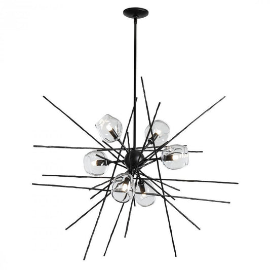 Griffin Stardust Pendant, 6-Lights, Black, Clear, 39.2"W (131590-SKT-MULT-10-ZM0709 5YZYDL)