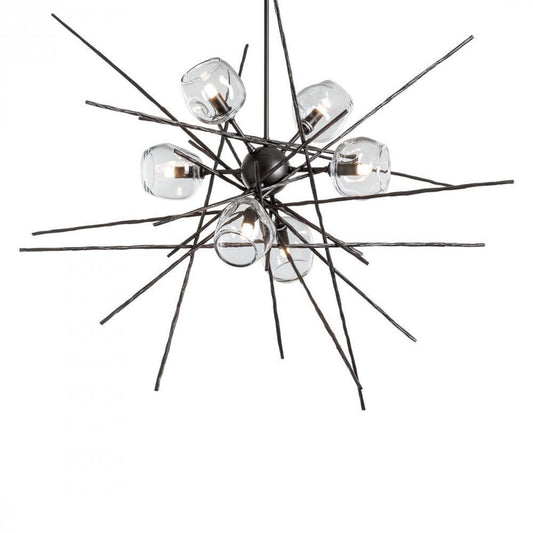 Griffin Stardust Pendant, 6-Lights, Dark Smoke, Clear, 39.2"W (131590-SKT-MULT-07-ZM0709 5YZYDJ)