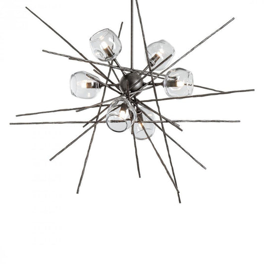 Griffin Stardust Pendant, 6-Lights, Natural Iron, Clear, 39.2"W (131590-SKT-MULT-20-ZM0709 5YZYDQ)