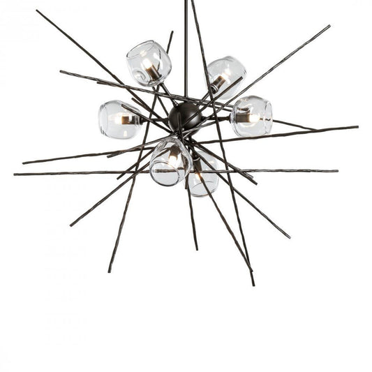 Griffin Stardust Pendant, 6-Lights, Oil Rubbed Bronze, Clear, 39.2"W (131590-SKT-MULT-14-ZM0709 5YZYDN)