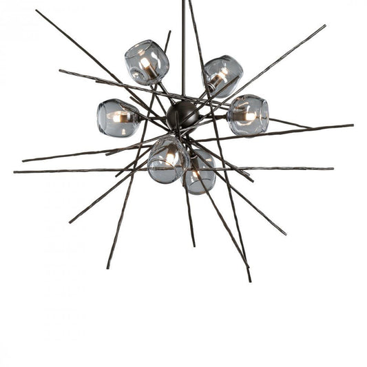 Griffin Stardust Pendant, 6-Lights, Oil Rubbed Bronze, Cool Grey, 39.2"W (131590-SKT-MULT-14-YL0709 5YZYDM)