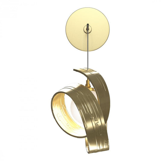 Riza Wall Sconce, 1-Lights, Modern Brass, Opal Glass, 10.7"D (201353-SKT-86-GG0711 5ZD04Q)