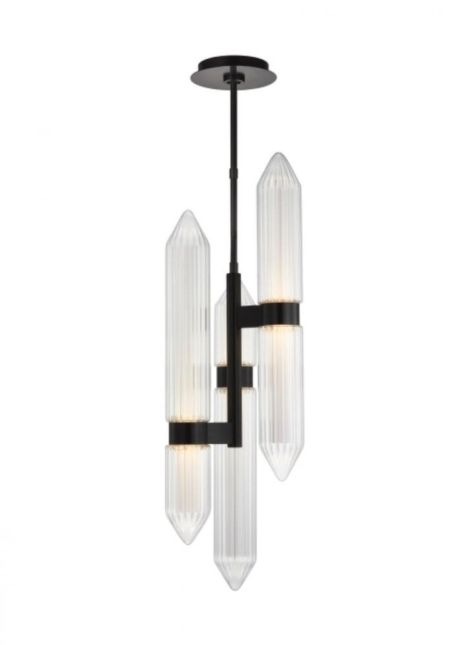 Langston Ceiling Pendant, 1-Light, LED, Plated Dark Bronze, 33.5"H (700TDLGSN10PZ-LED927 70PKD8Z)