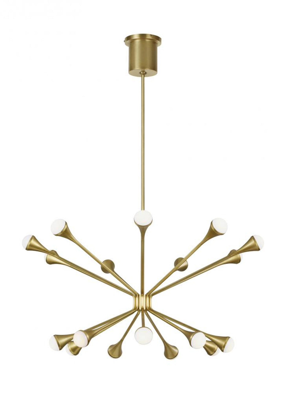 Lody Chandelier, 18-Light, 2-Tier, LED, Aged Brass, Acrylic, 32"W (700LDY18R-LED930 70P9E5A)