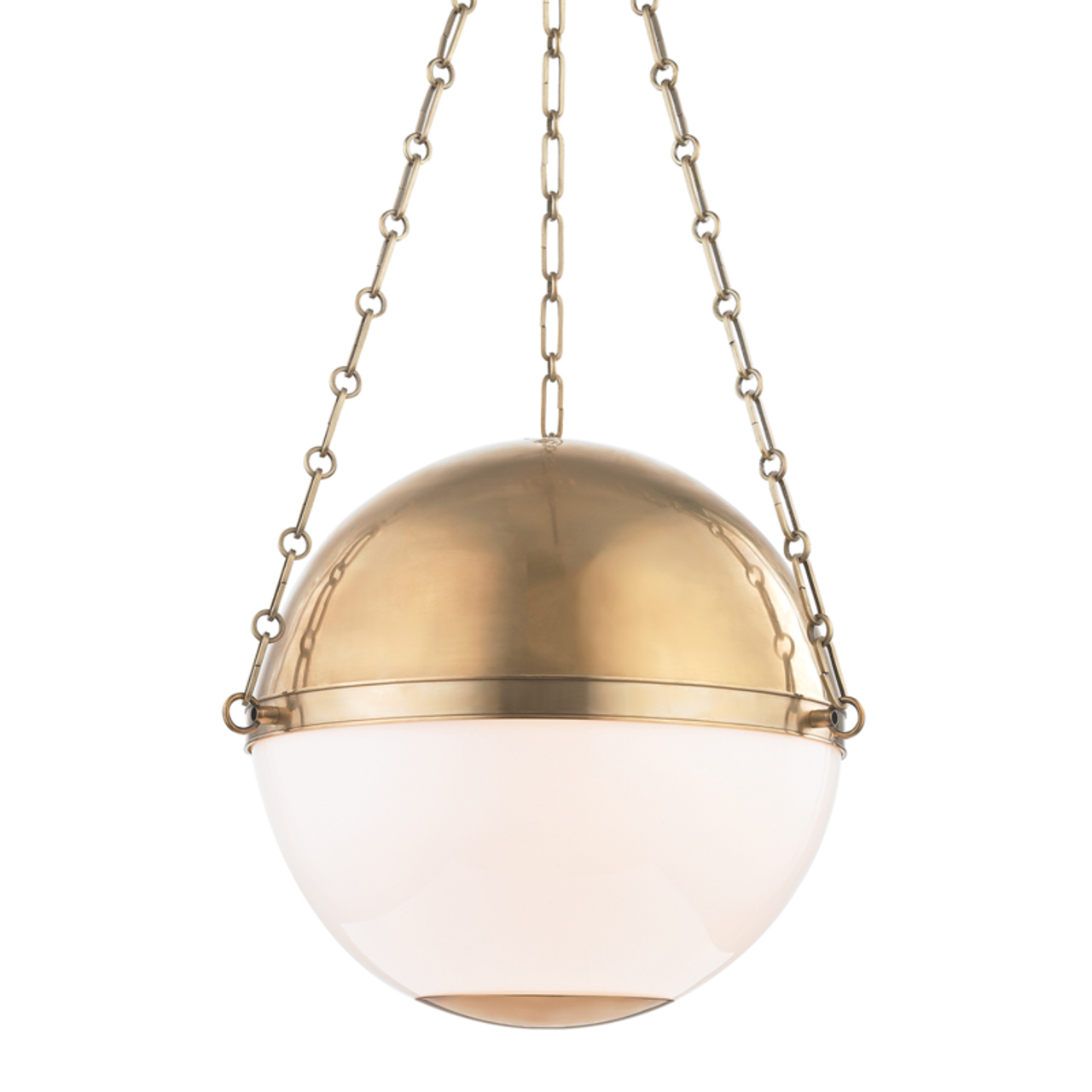 Sphere No.2 Pendant, 3-Light, Aged Brass, 20.5"W (MDS751-AGB A5GL4)