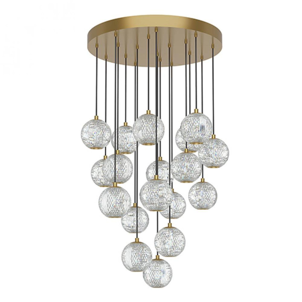 Marni Pendant, 1-Light, LED, Natural Brass, 21.13"D (MP321218NB 706TPP7)