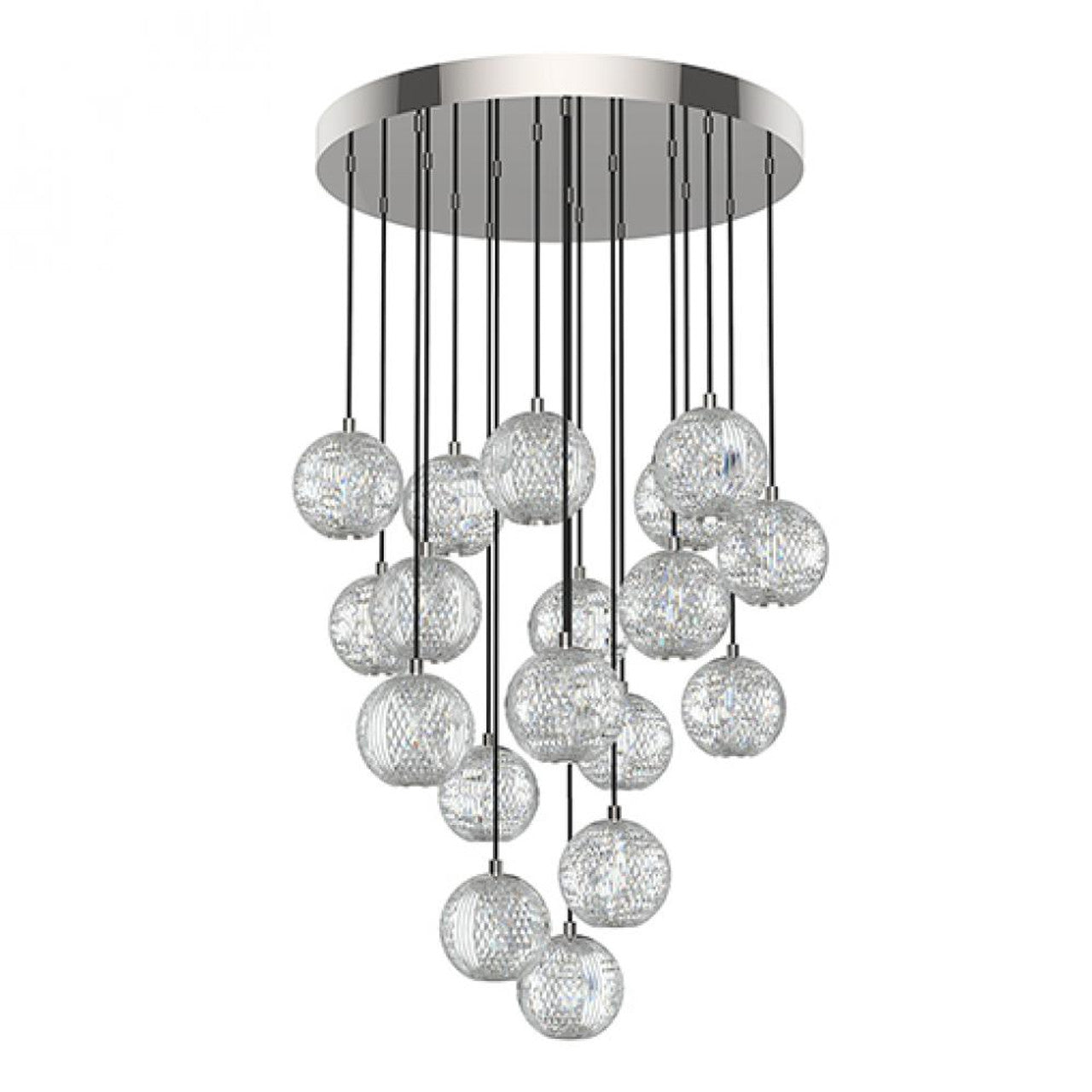 Marni Pendant, 1-Light, LED, Polished Nickel, 21.13"D (MP321218PN 706TPP8)