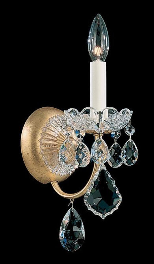 New Orleans Wall Sconce, 1-Light, French Gold, Clear Swarovski Crystal, 13"H (3650-26S 1E2ZQ)