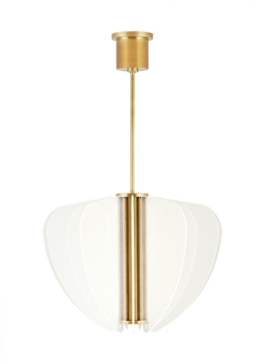 Nyra Chandelier, 1-Light, LED, Plated Brass, 27.4"W (700NYR28BR-LED935 70PKF69)