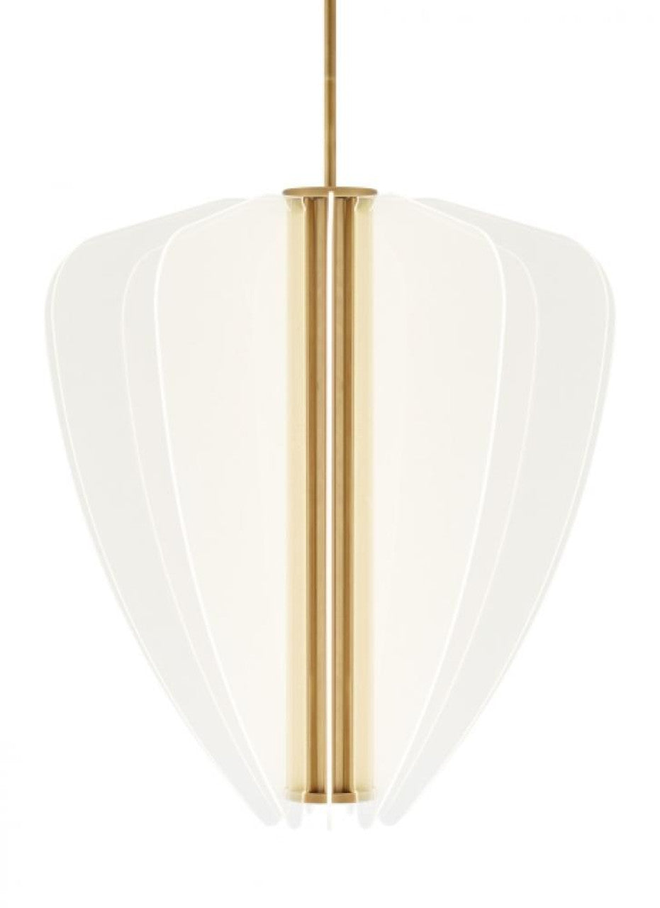 Nyra Chandelier, 1-Light, LED, Plated Brass, 31.8"H (700NYR30BR-LED930 70PDEUJ)