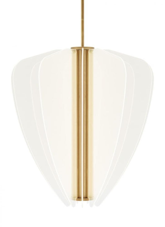 Nyra Chandelier, 1-Light, LED, Plated Brass, 31.8"H (700NYR30BR-LED930 70PDEUJ)