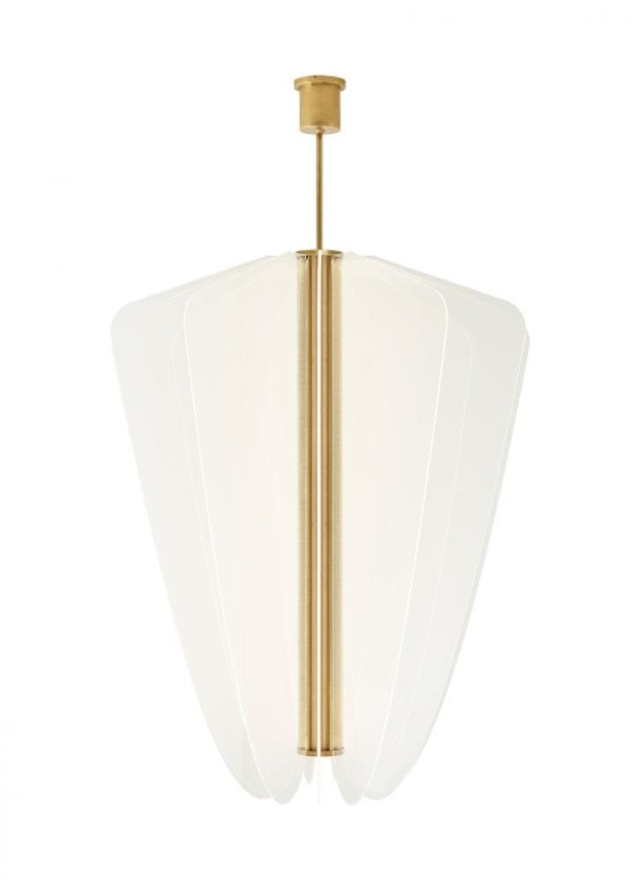 Nyra Chandelier, 1-Light, LED, Plated Brass, 52.7"H (700NYR42BR-LED935 70PKF6C)