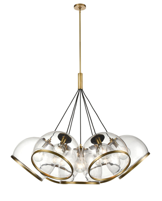 Coast Pendant, 7-Light, Vintage Brass, Clear Glass, 44"D (PD304007VBCG 706TLRQ)