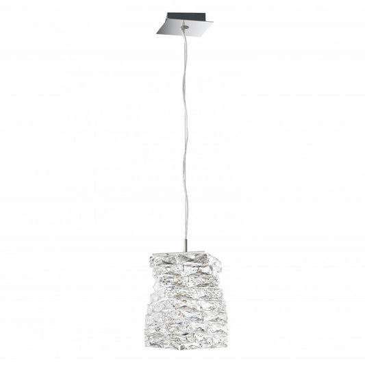 Glissando Large Pendant, 1-Light, LED, Stainless Steel, Clear Swarovski Crystal, 9"W (STW510N-SS1S 1J5ZUJ