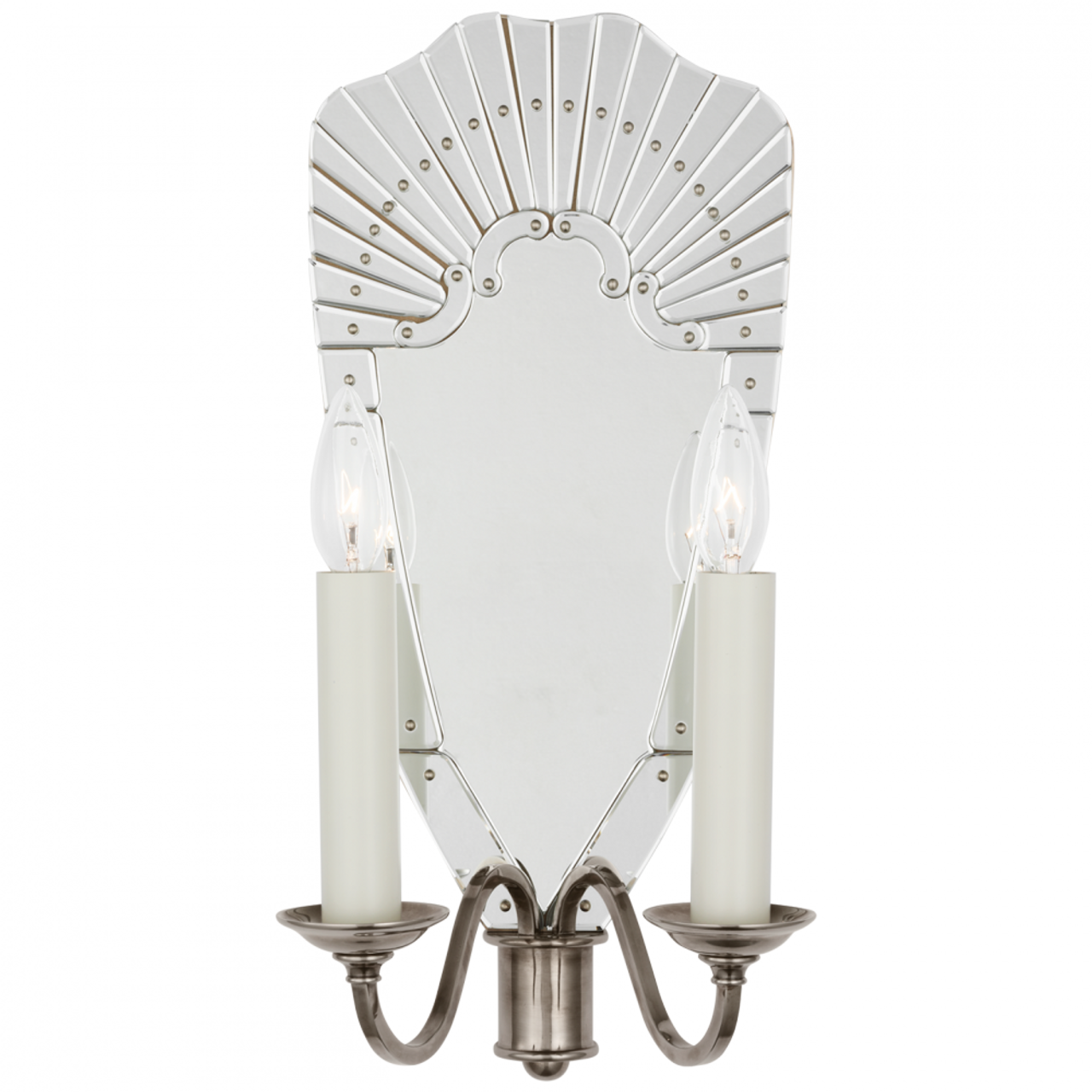 Adelaide Large Double Sconce - Mirror and Butler's Silver