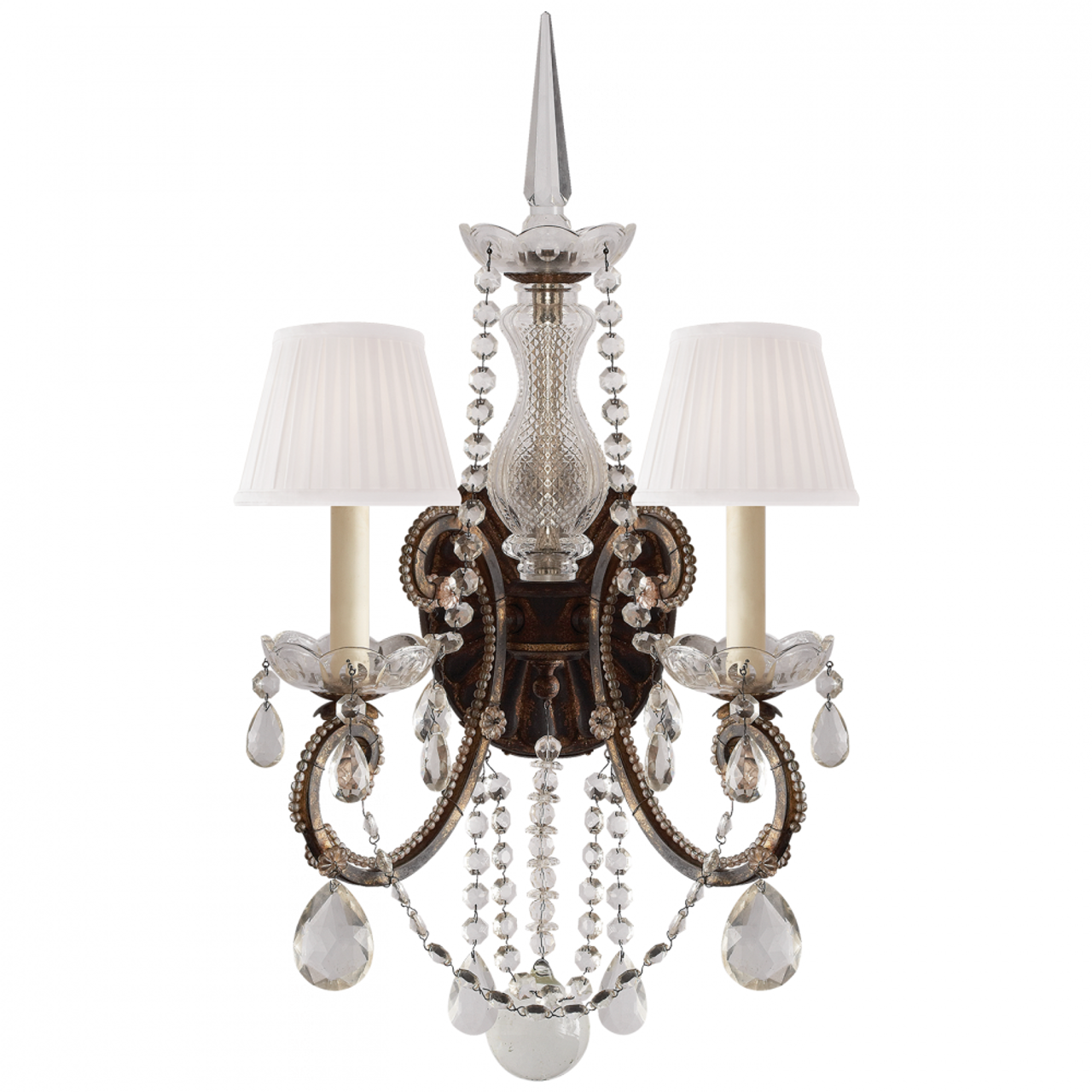 Adrianna Double Sconce - Antiqued Gild