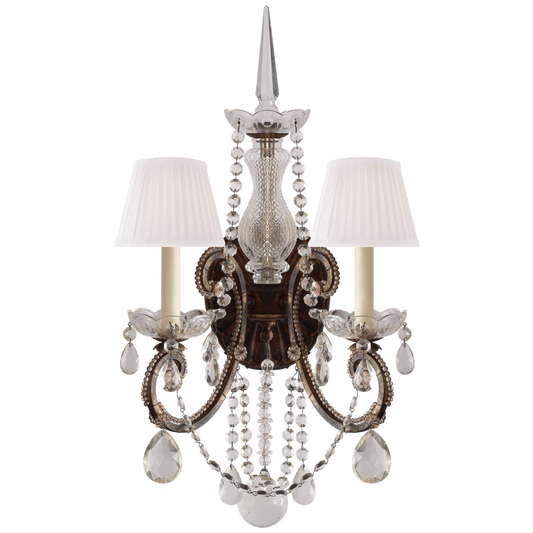 Adrianna Double Sconce - Antiqued Gild