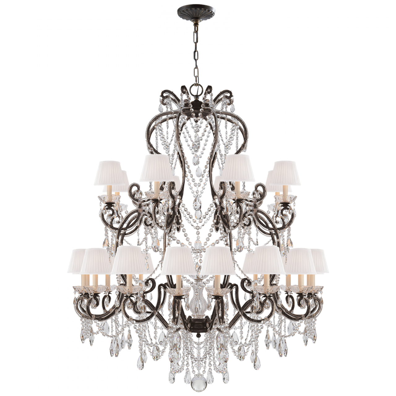 Adrianna Large Chandelier - Antiqued Gild