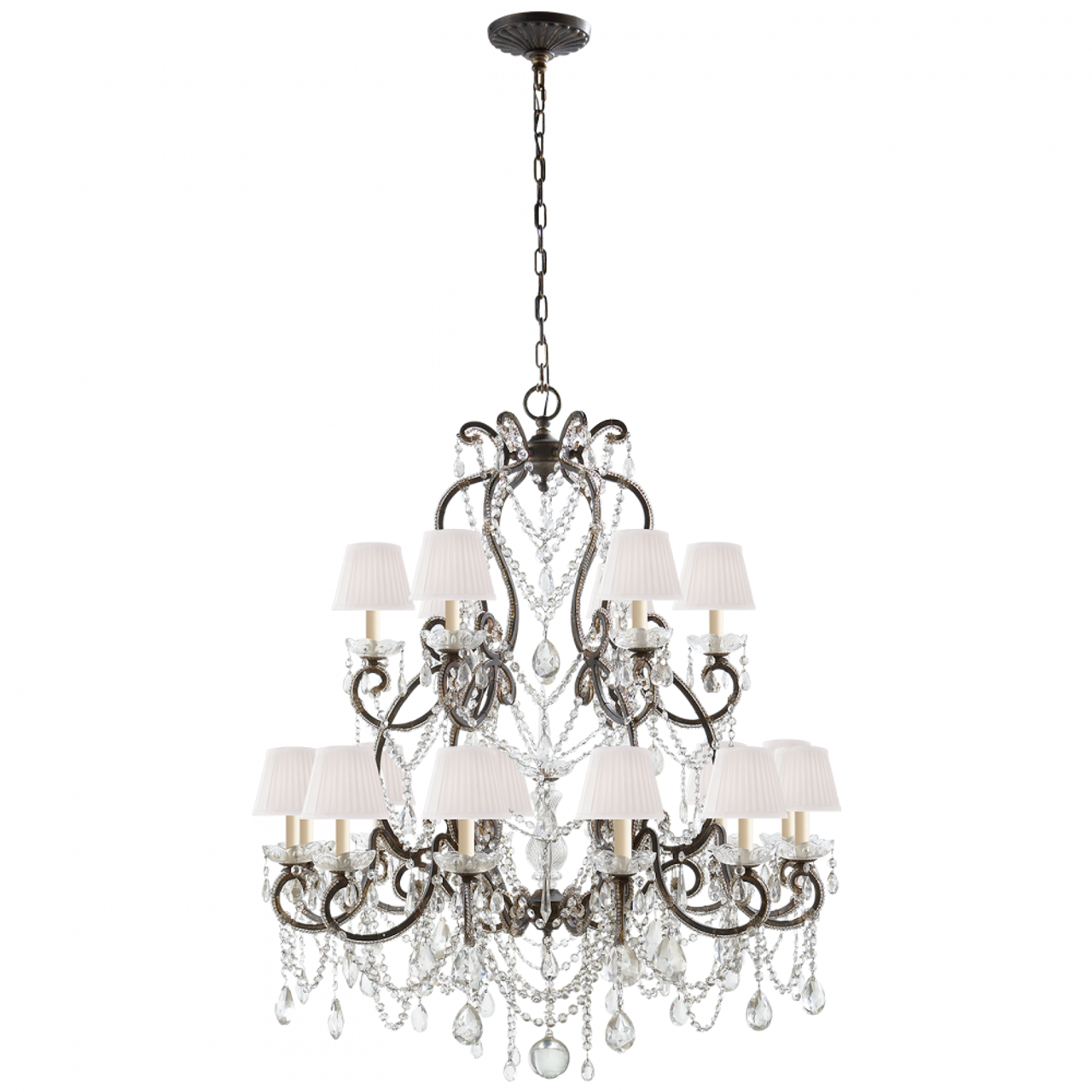 Adrianna Medium Chandelier - Antiqued Gild