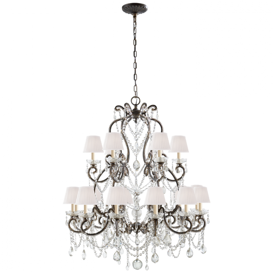 Adrianna Medium Chandelier - Antiqued Gild