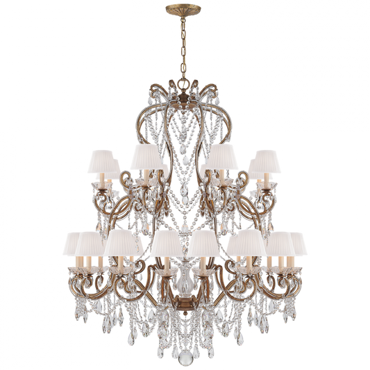 Adrianna Large Chandelier - Gilded Iron